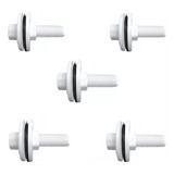 5 Adaptador Plastico Roscável Flange Fixa Rosca 1 2 Branco