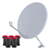 5 Antena Digital Chapa Parabolica 75cm