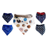 5 Babador Bandana Dupla Face Impermeavel Dupla Face