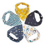 5 Babador Bandana Importado Bebê Menino Menina C 2 Regulagem