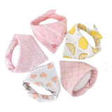 5 Babador Bandana Importado Bebê Menino Menina Com Regulagem