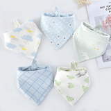5 Babador Bandana Importado Bebê Menino Menina Com Regulagem