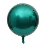 5 Balão Esfera Bola Verde Globo 4d Orbis 24 Polegadas 60cm