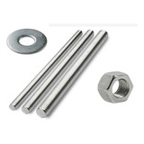 5 Barra Roscada M10 X 1 Metro Aço Inox 50 Porcas 50 Arruelas