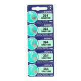 5 Baterias Pilhas Sony 364 Sr621sw 1 55v Alcalina Relógio