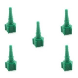 5 Bico Conector Niple Saída De Fluxômetro Oxigenio Verde