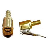 5 Bico Inflador Presilha Calibrar Encher Pneus Profissional