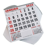 5 Blocos Calendário Comercial 21x22 Folhinha De Parede