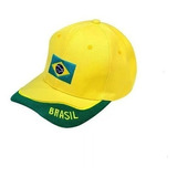 5 Boné Bandeira Do Brasil Futebol Seleção E Manifestação