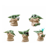 5 Bonecos Baby Yoda Action Figure