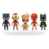 5 Bonecos Miniatura Vingadores Marvel Dc Super Heróis