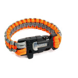 5 Bracelete Pulseira Tático C pederneira Paracord Com Apito