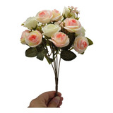 5 Buquê Flor Artificial Rosa P