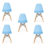 5 Cadeiras Infantil Kids Charles Eames Eiffel New Wood