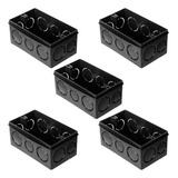 5 Caixa De Luz 4x2 P Tomada Interruptor Embutido Preto