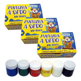 5 Caixas De Guache Pintura A Dedo C 6 Potes De 15ml Cada