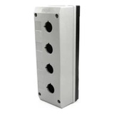 5 Caixas Plástica Cinza P botão 22mm 4 Furos Tn2 b4 Metaltex