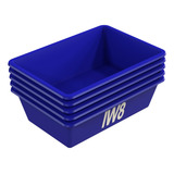 5 Caixas Plástica Tipo Masseira De Concreto Para Obra 100lts