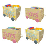 5 Caixotes Baús Toy Box Organizador