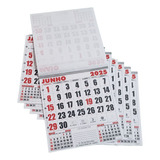 5 Calendário 2025 Comercial De Bloco 14x16 Folhinha Mensal