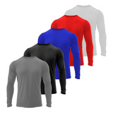 5 Camiseta Segunda Pele Térmica Uv50 Proteção Solar