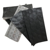 5 Cartelas Tapa Furo Autoadesivo Pvc Preto Tx 19mm 100 Unid