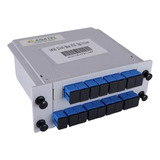 5 Cassete Splitter Box 1x16 Fibra Optica Sc Upc Azul Fttx
