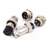 5 Conjunto Conector Radio Ptt 4 Pinos Metal Px Vhf Hf Py