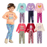 5 Conjunto Infantil Menina Roupas Crianças Feminino Verão