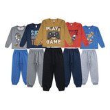 5 Conjunto Moletom Flanelado Infantil Inverno