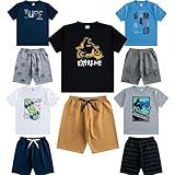 5 Conjuntos De Verão Juvenil Infantil De Menino Kit Bermuda E Camisetas Tamanho 14