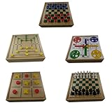 5 Em 1 Jogos De Tabuleiro Xadrez Damas Ludo Jogo Da Velha Trilha 5 Jogos Em 1 Caixa 
