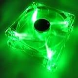5 Estrelas Computador 120 Mm- 12 Cm Quadri-4 LED Computador Desktop PC Capa Ventilador De Resfriamento Transparente- Conector De 3 E 4 Pinos Com Parafusos- Silencioso E Silencioso- Verde