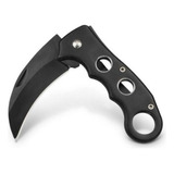 5 Faca Canivete Tático Curvado Karambit Combate Adaga Afiada