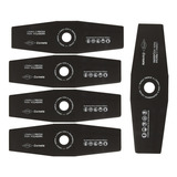 5 Facas Lâmina Roçadeira 2 Pontas 300mm Furo 1pol 25 4mm 2mm