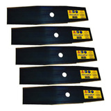 5 Facas Lâmina Roçadeira 2 Pontas 350mm Furo 1pol 25 4mm 2mm