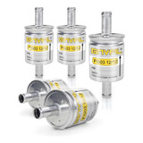 5 Filtros Gnv 5 Geração Injeção 12mm Alumínio Gnvfil