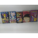 5 Fitas Vhs De Desenhos Japonês Bom Estado 