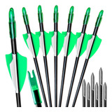 5 Flechas Dragon Fibra De Vidro 20 80 Lbs Para Arqueria