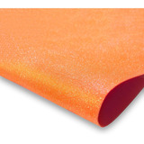 5 Folhas Eva Com Glitter 40x47 Artesanato Escolar Decorar Cor Laranja