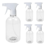5 Frasco Pet Borrifador De 500 Ml Válvula Gatilho