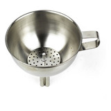 5 Funil C peneira Coador Aço Inox 15cm Profissional Coquetel