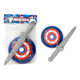 5 Kit Escudo C Espada Capitao Herois Brinquedo Crianças