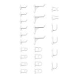 5 Kit Para Painel Perfurado Organizador Branco 24 Peças