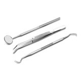 5 Kits Clinico Odonto Com Sonda Pinça E Cabo Com Espelho 