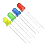 5 Kits Led 5mm 25 az 25 vd 25 am 25 vm Total 500 Peças