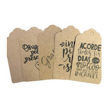 5 Kits Sortidos Tags Kraft C frases Pct C 10 4x7cm