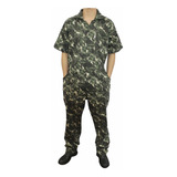 5 Macacão Brim Camuflado Caça Pesca Militar Exercito Melico