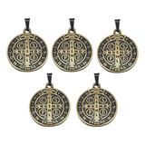 5 Medalhas São Bento Pingentes Montagem Bijuterias Colares