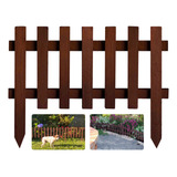 5 Metros Cerca De Madeira Rústico Limitador Jardim Decoração